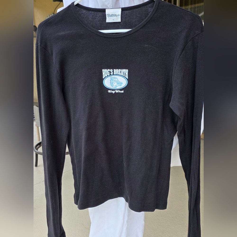 Black Hogs Breath Long Sleeve Shirt with Logo